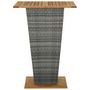 Voir la diapositive 5 : VIDAXL Ensemble de bar de jardin 5 pcs et coussins Resine tressee Gris