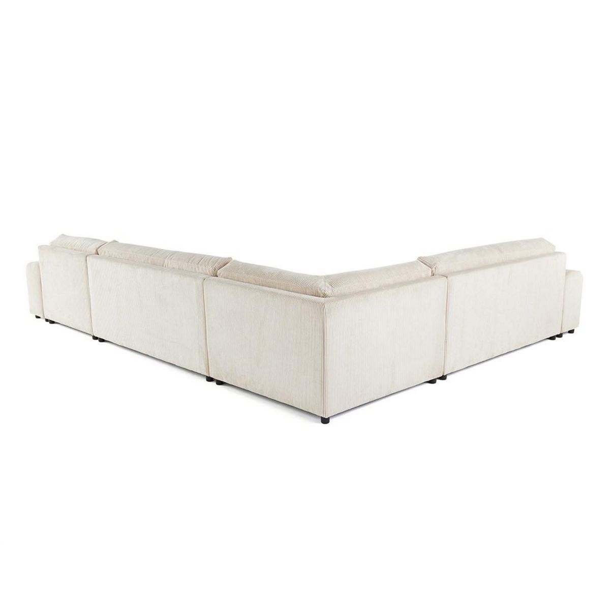 LISA DESIGN Garance - canapé modulable d'angle gauche - 8 places - en velours côtelé