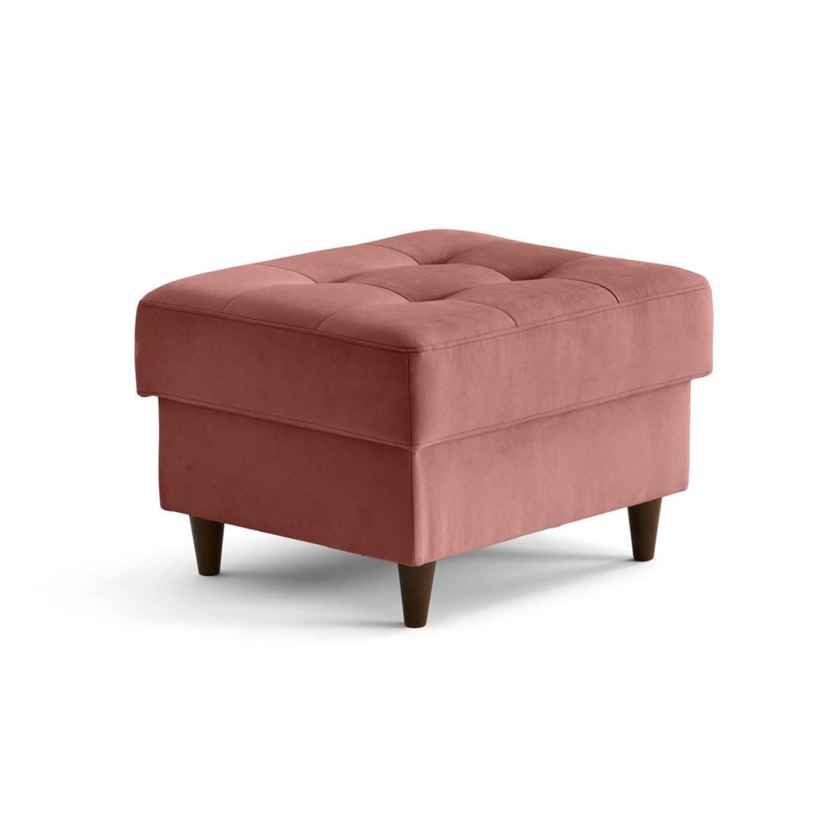 LISA DESIGN Anna - pouf en velours - pieds en bois