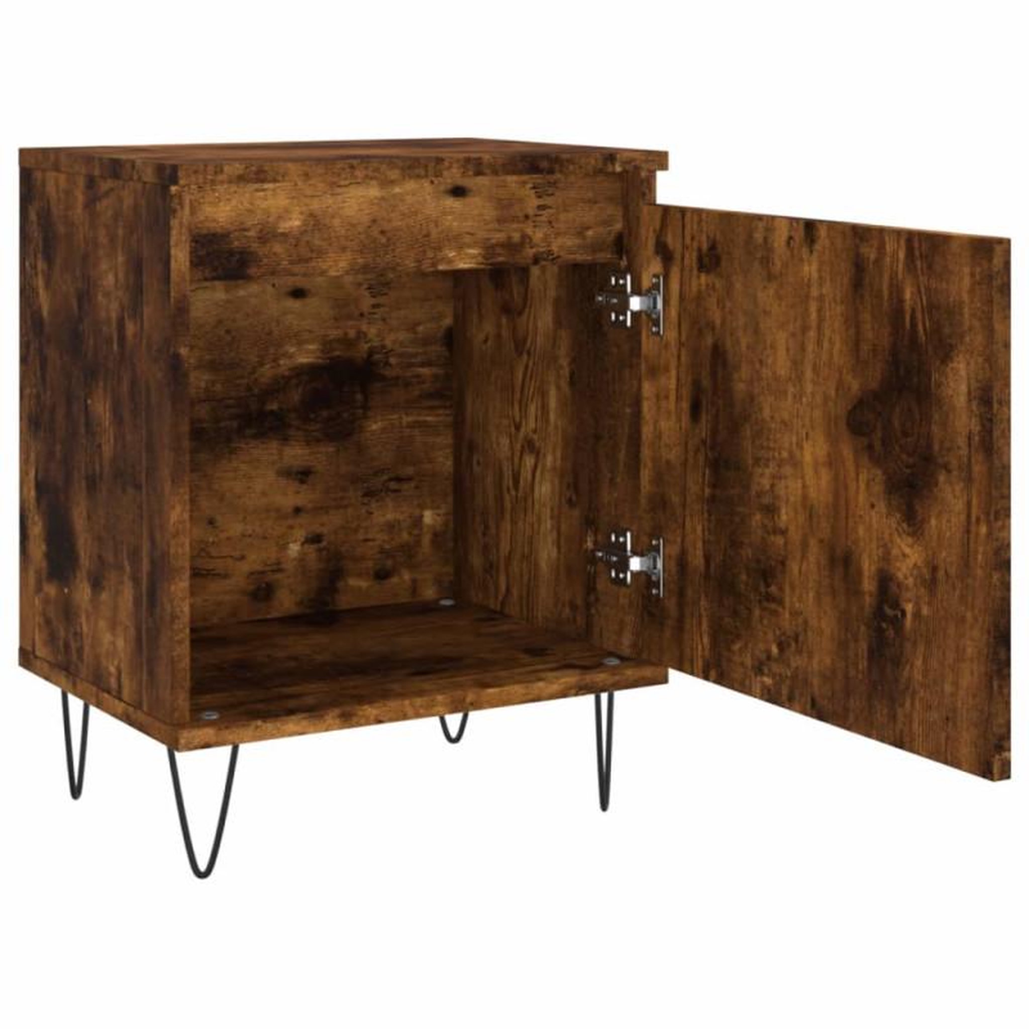 Voir la diapositive 6 : VIDAXL Tables de chevet 2 pcs chêne fumé 40x30x50 cm bois d ingénierie