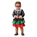 ATOSA Déguisement Squelette Mexicain - Bébé fille - 2/3 ans (86 à 96 cm)