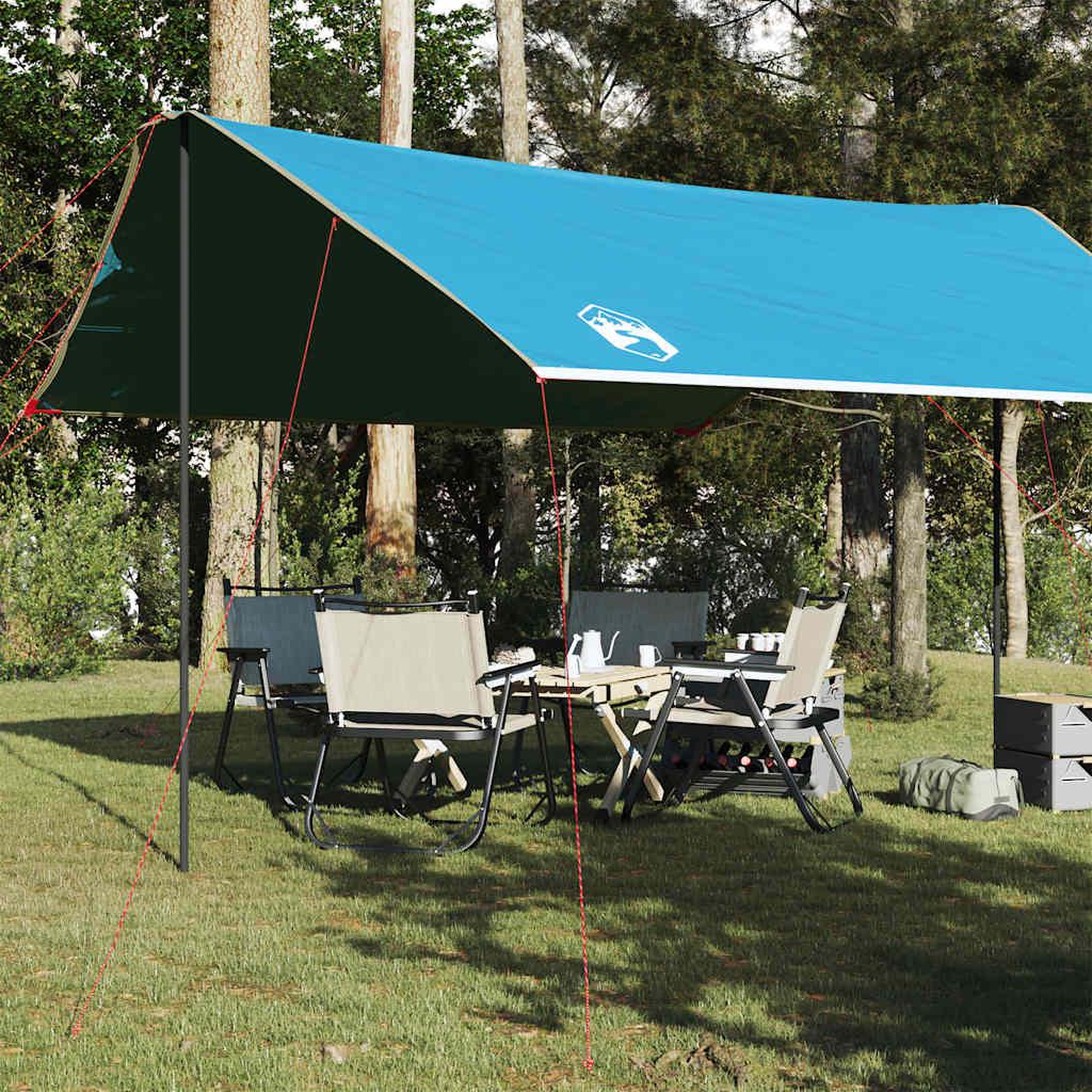VIDAXL Bache de camping bleu 460x305x210 cm impermeable