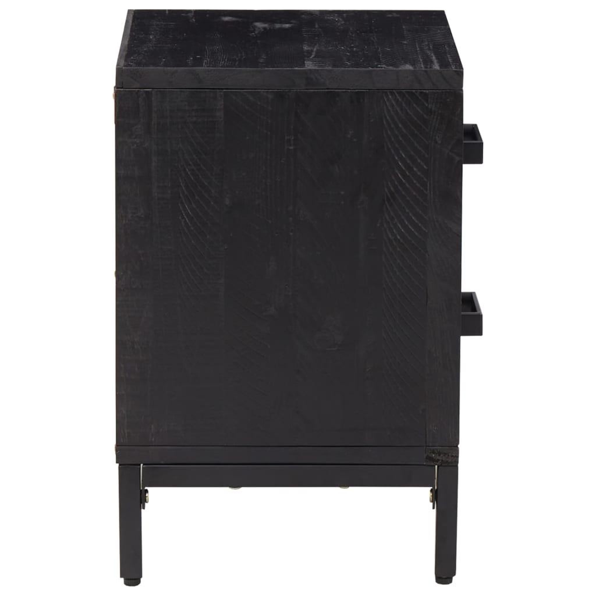 Voir la diapositive 5 : VIDAXL Table de chevet Noir 36x30x45 cm Bois de pin massif