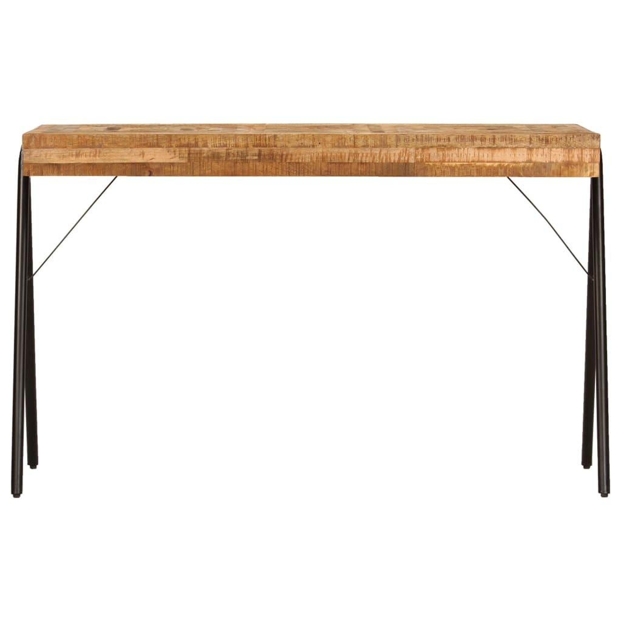 Voir la diapositive 2 : VIDAXL Table a ecrire bois de manguier massif 118 x 50 x 75 cm