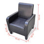 Voir la diapositive 5 : VIDAXL Fauteuil Noir Similicuir