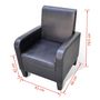 Voir la diapositive 5 : VIDAXL Fauteuil Noir Similicuir