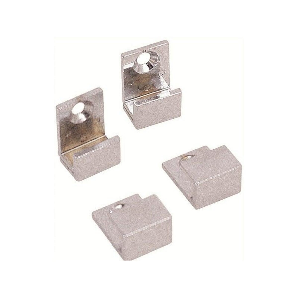 CENTRALE BRICO Jeu de 4 fixations miroirs U chromées