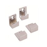 CENTRALE BRICO Jeu de 4 fixations miroirs U chromées