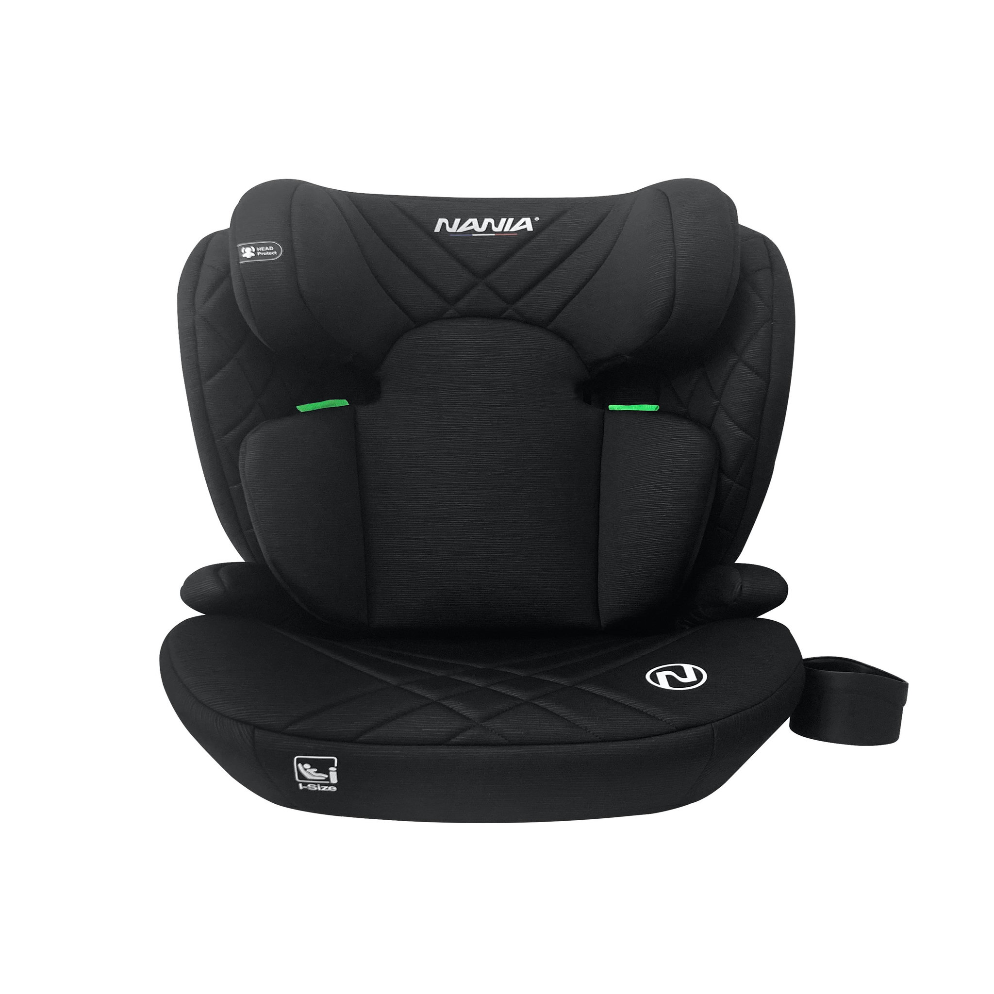Voir la diapositive 2 : NANIA NANIA Siège auto enfant Isofix Bari I-size 100-150 cm-Groupe 2/3- environ 4-12 ans-Appui-tête Réglable- Porte gobelet- avec installation Isofix ou ceinture
