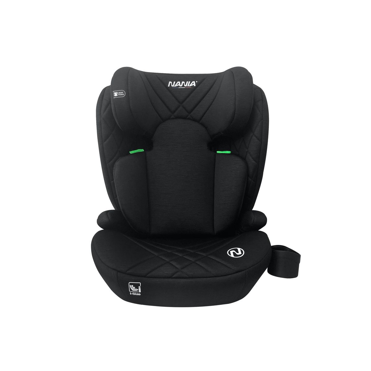 NANIA NANIA Siège auto enfant Isofix Bari I-size 100-150 cm-Groupe 2/3- environ 4-12 ans-Appui-tête Réglable- Porte gobelet- avec installation Isofix ou ceinture