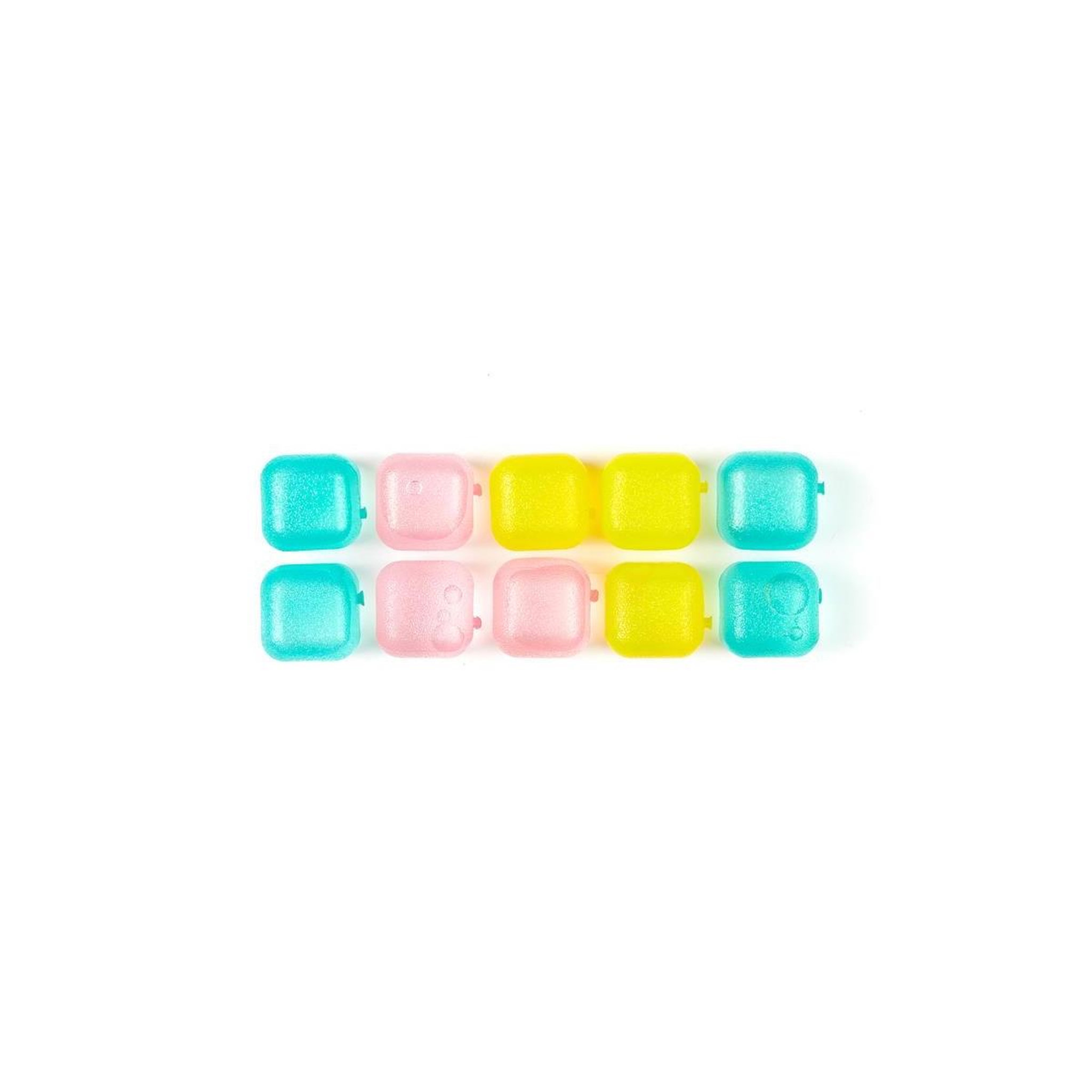 COOK CONCEPT Lot de 10 glaçons réutilisables  carrés  2cm multicolore