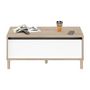 Voir la diapositive 4 : PARISOT Ensemble meuble de salon - Meuble TV, table basse relevable, bahut haut - MORPHOS - Décor blanc / Chene - PARISOT