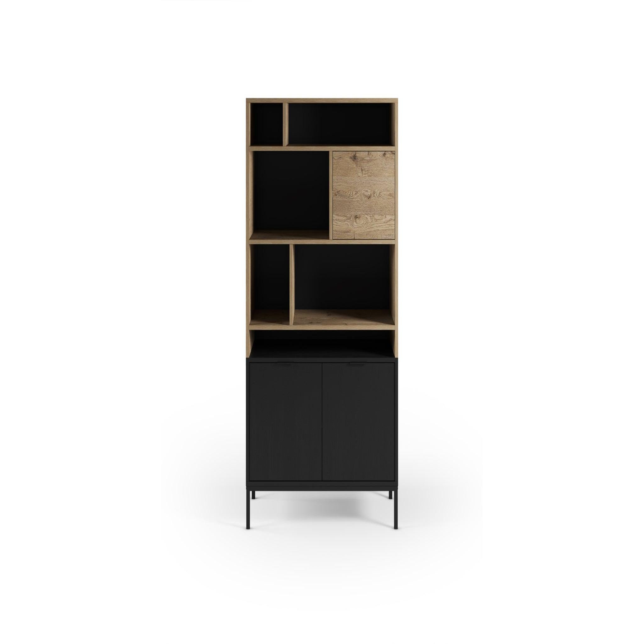 CASANOVA PARIS ELINE - Bibliothèque 90cm en mélamine - Noir