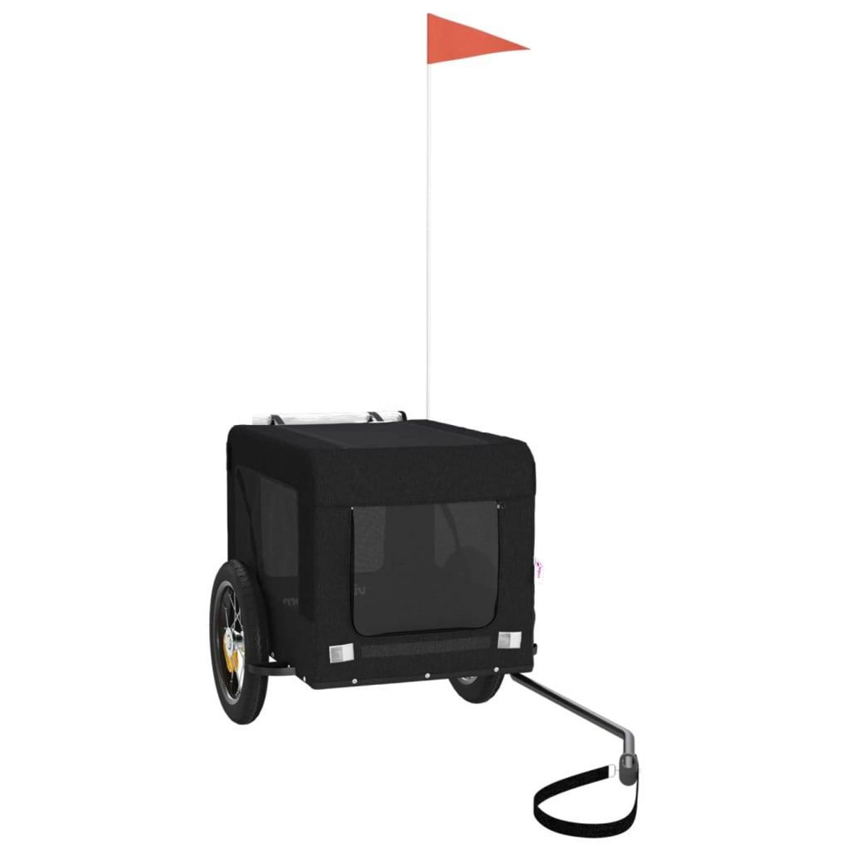 VIDAXL Remorque de velo pour animaux de compagnie noir