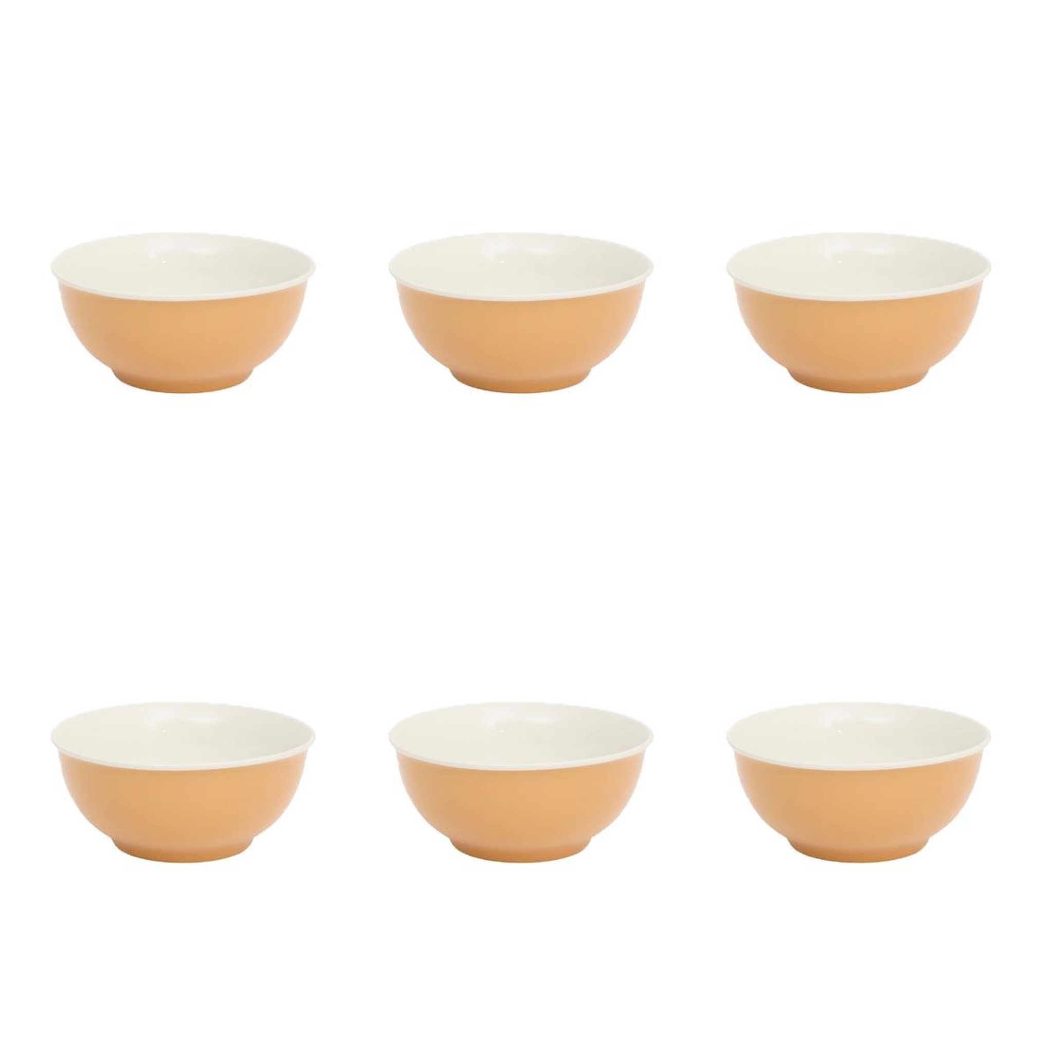 SECRET DE GOURMET Lot de 6 bols en porcelaine  nature  52cl ocre