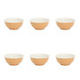 Voir la diapositive 1 : SECRET DE GOURMET Lot de 6 Bols en Porcelaine  Nature  52cl Ocre