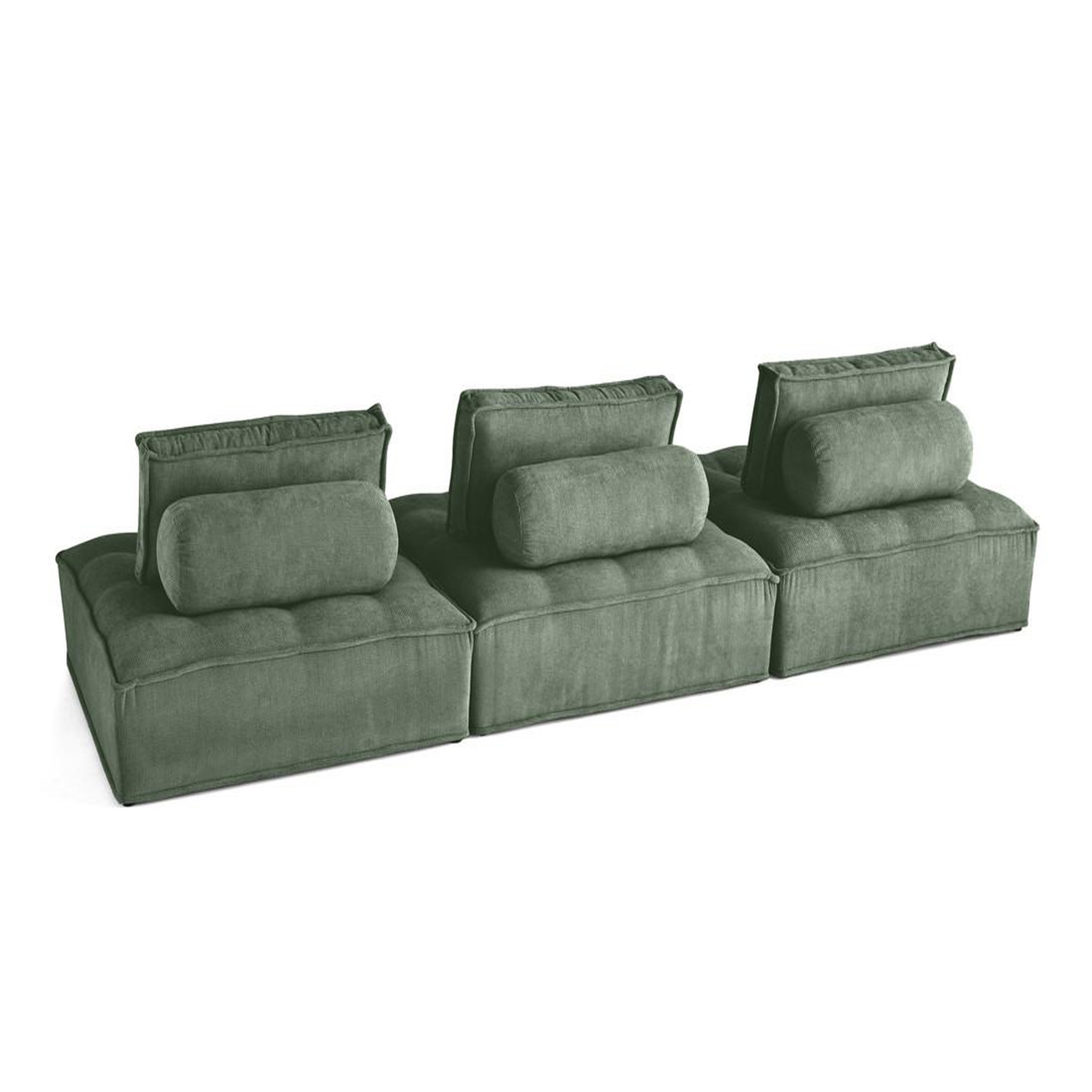 Voir la diapositive 4 : LISA DESIGN Marisol - canapé modulable droit 3 places - velours texturé