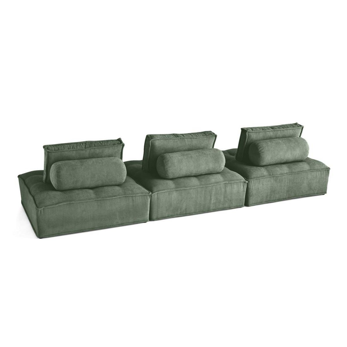 LISA DESIGN Marisol - canapé modulable droit 3 places - velours texturé