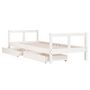 Voir la diapositive 4 : VIDAXL Cadre de lit enfant tiroirs blanc 80x200 cm bois de pin massif