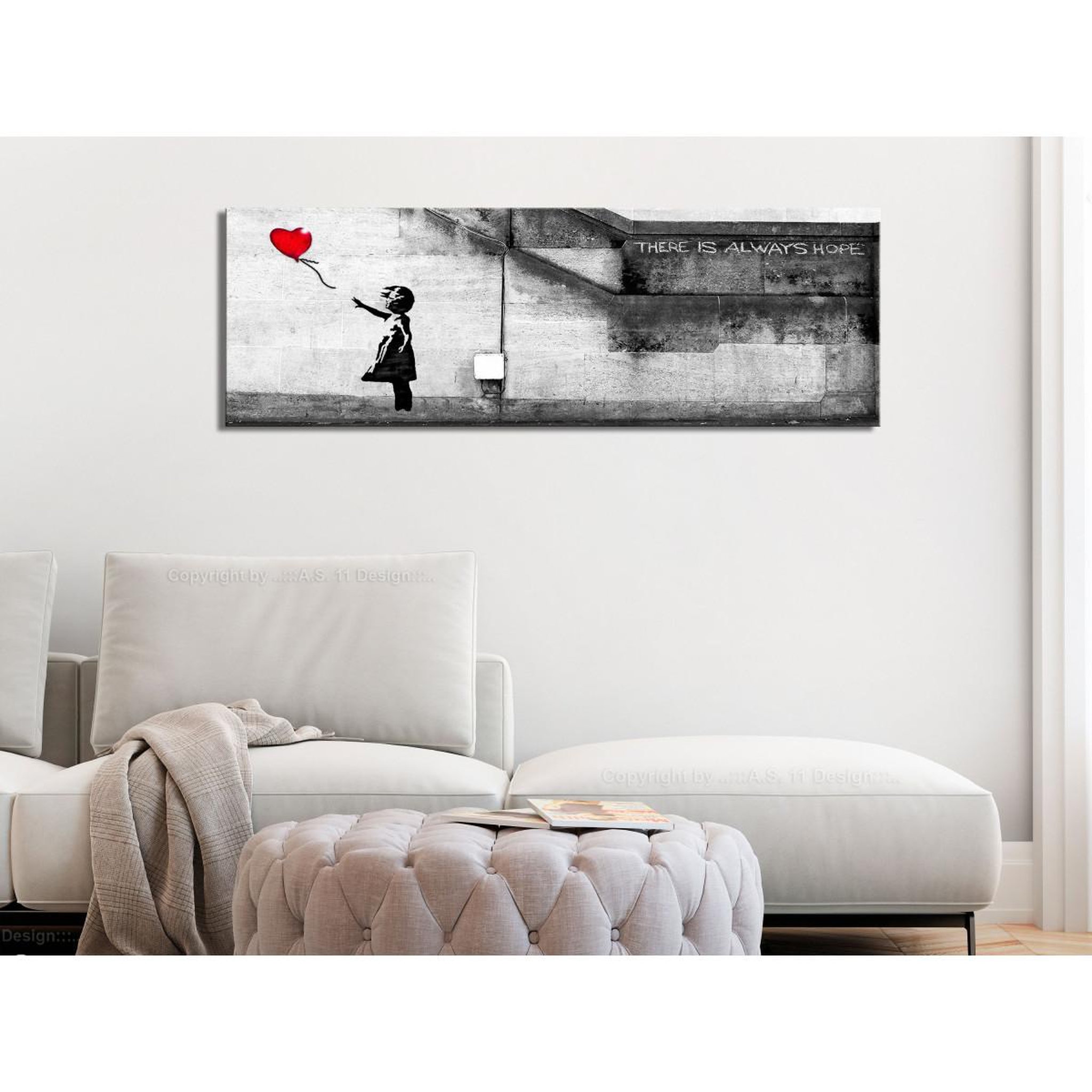 Voir la diapositive 2 : Paris Prix Tableau Imprimé  There is Always Hope Narrow Red