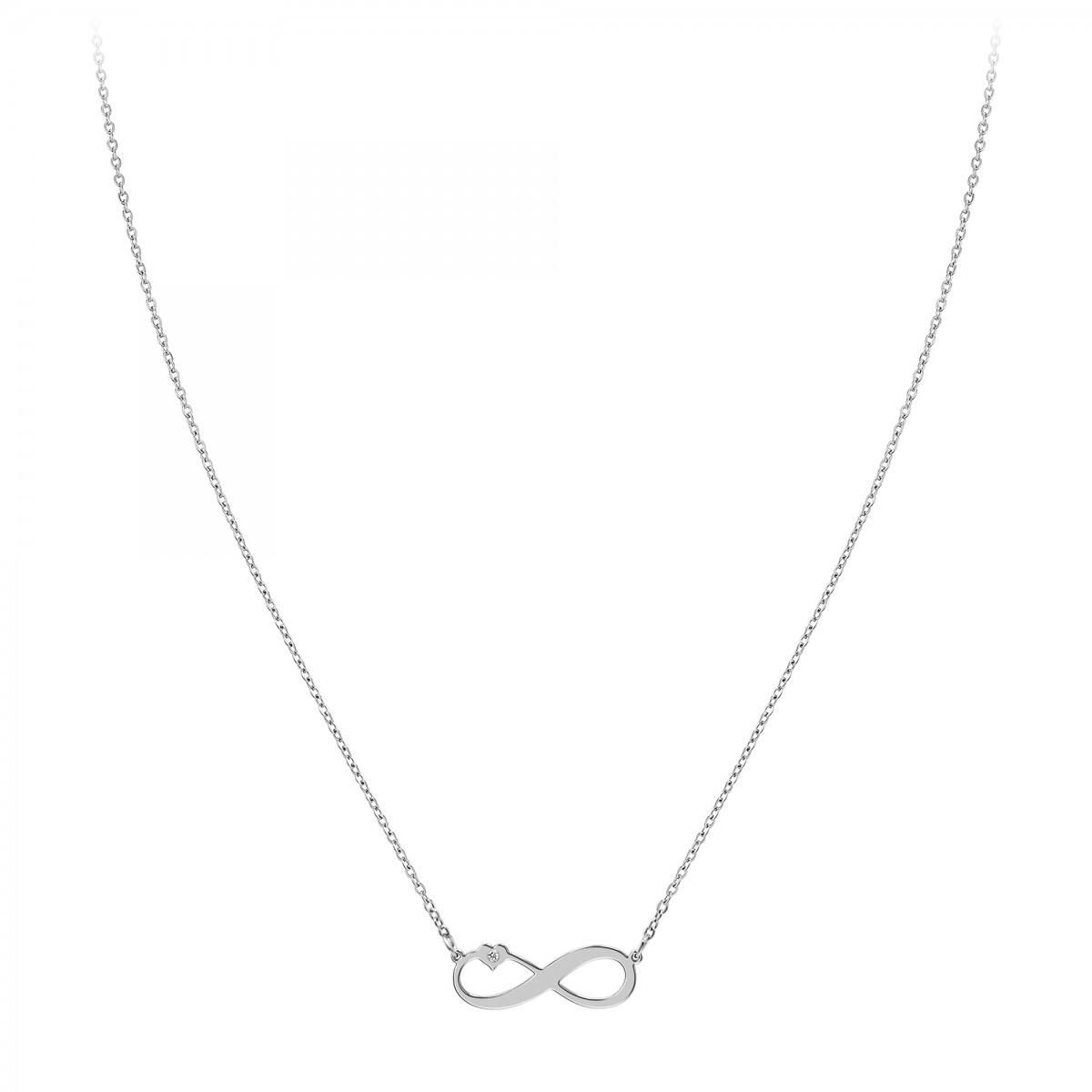 SC CRYSTAL Collier infini par SC Crystal orné d'un véritable diamant blanc