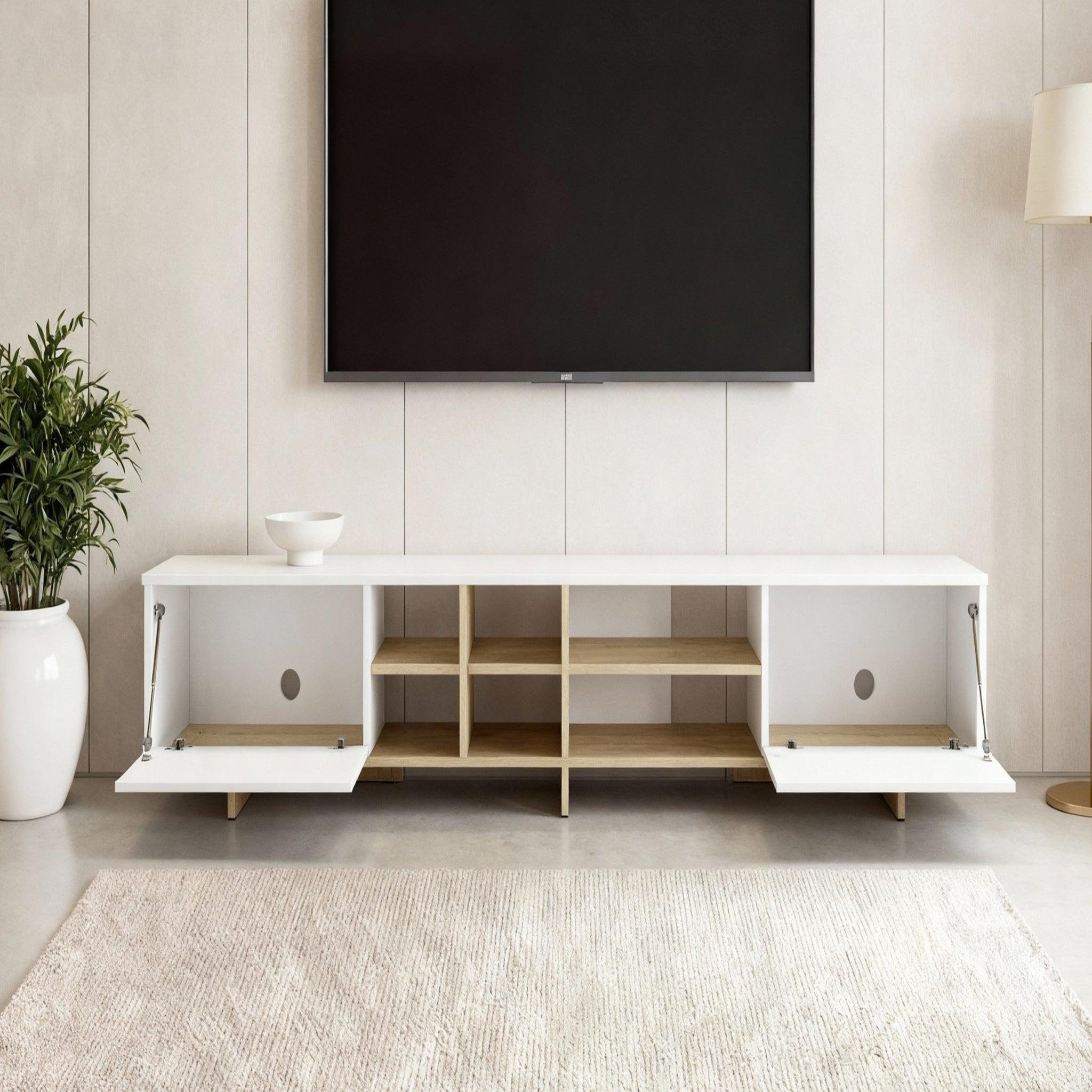 Voir la diapositive 5 : CASANOVA PARIS Calyo - meuble tv 2 portes 230cm en mélamine