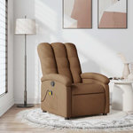 VIDAXL Fauteuil de massage inclinable Marron Tissu