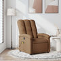 Voir la diapositive 1 : VIDAXL Fauteuil de massage inclinable Marron Tissu