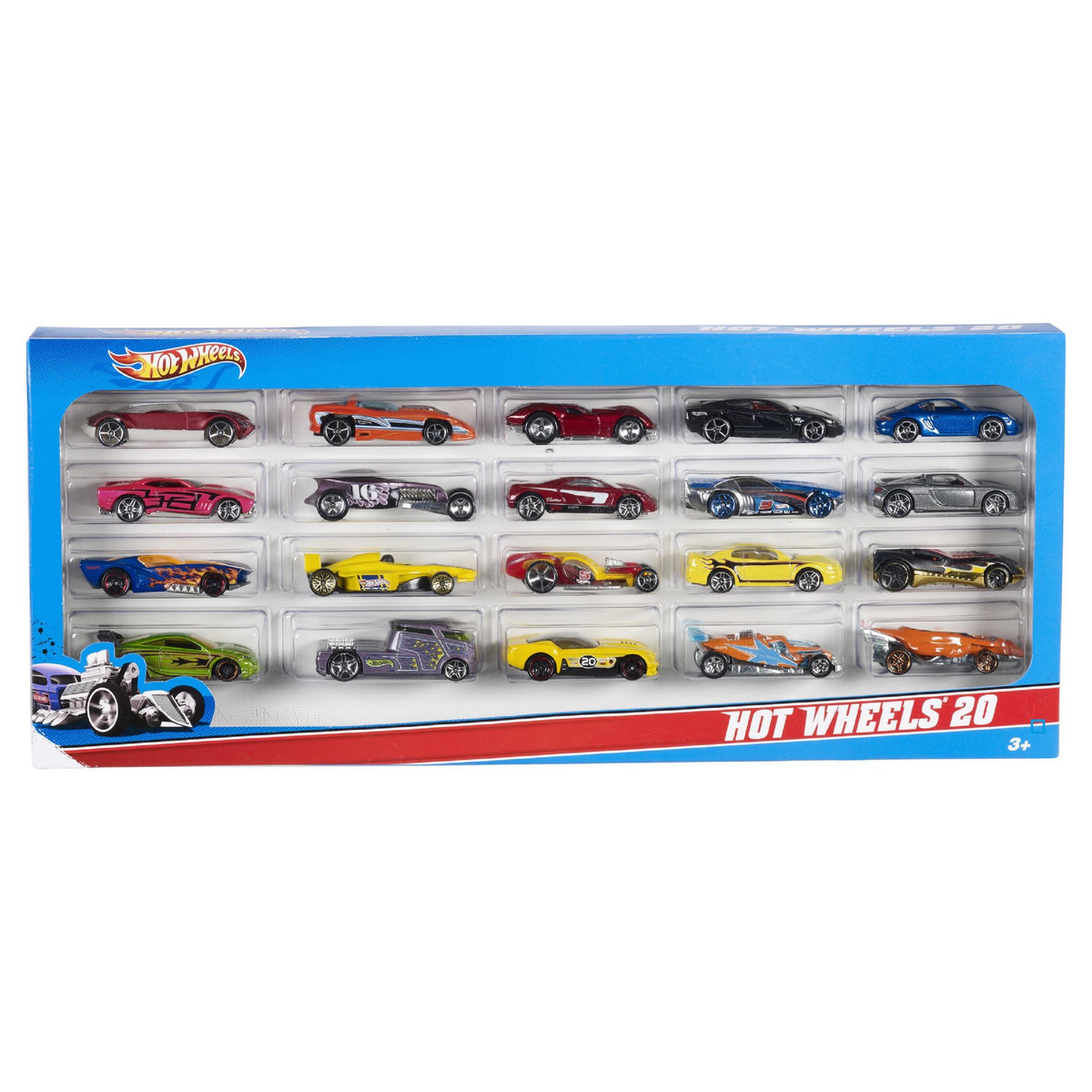 MATTEL Coffret de 20 véhicules Hot Wheels 