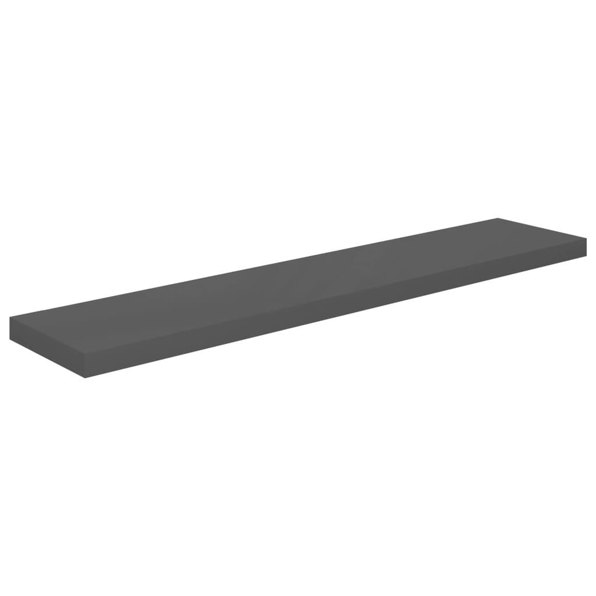 Voir la diapositive 2 : VIDAXL Etagere murale flottante Gris brillant 120x23,5x3,8 cm MDF