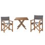 Voir la diapositive 1 : GIvex Salon de jardin pliant - 2 places - Bois - BRINDISI
