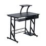 Voir la diapositive 2 : HOMCOM Bureau informatique design en mdf 90 l x 50 i x 95h cm noir