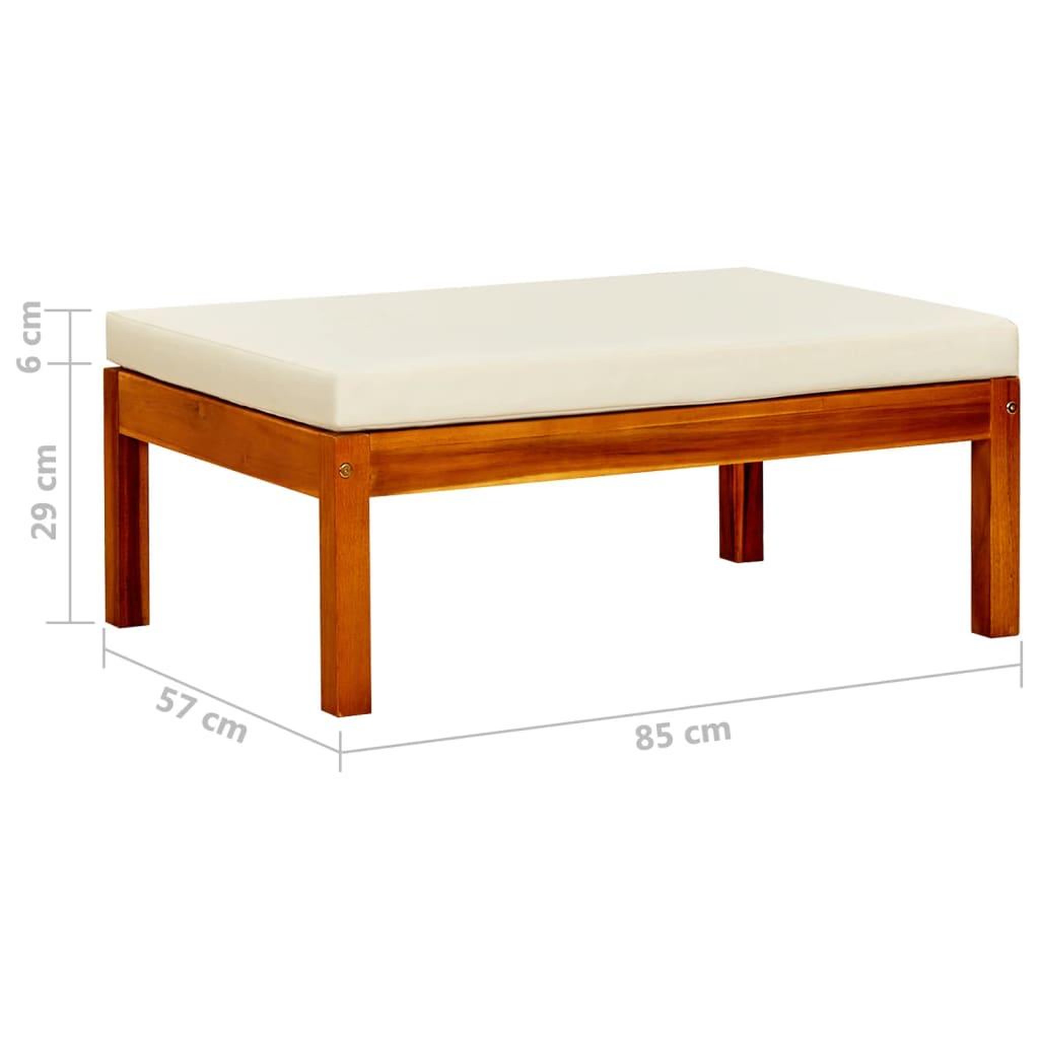Voir la diapositive 6 : VIDAXL Repose-pieds de jardin lot de 2 Bois d'acacia massif