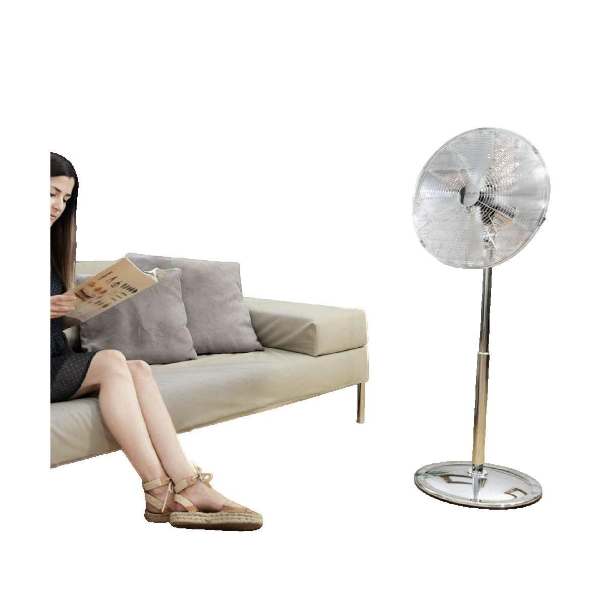 CECOTEC Ventilateur sur pied Cecotec EnergySilence 620 Retrostyle chromé