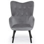 Voir la diapositive 6 : Paris Prix Fauteuil Design en Velours  Artic  100cm Gris