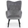 Voir la diapositive 6 : Paris Prix Fauteuil Design en Velours  Artic  100cm Gris