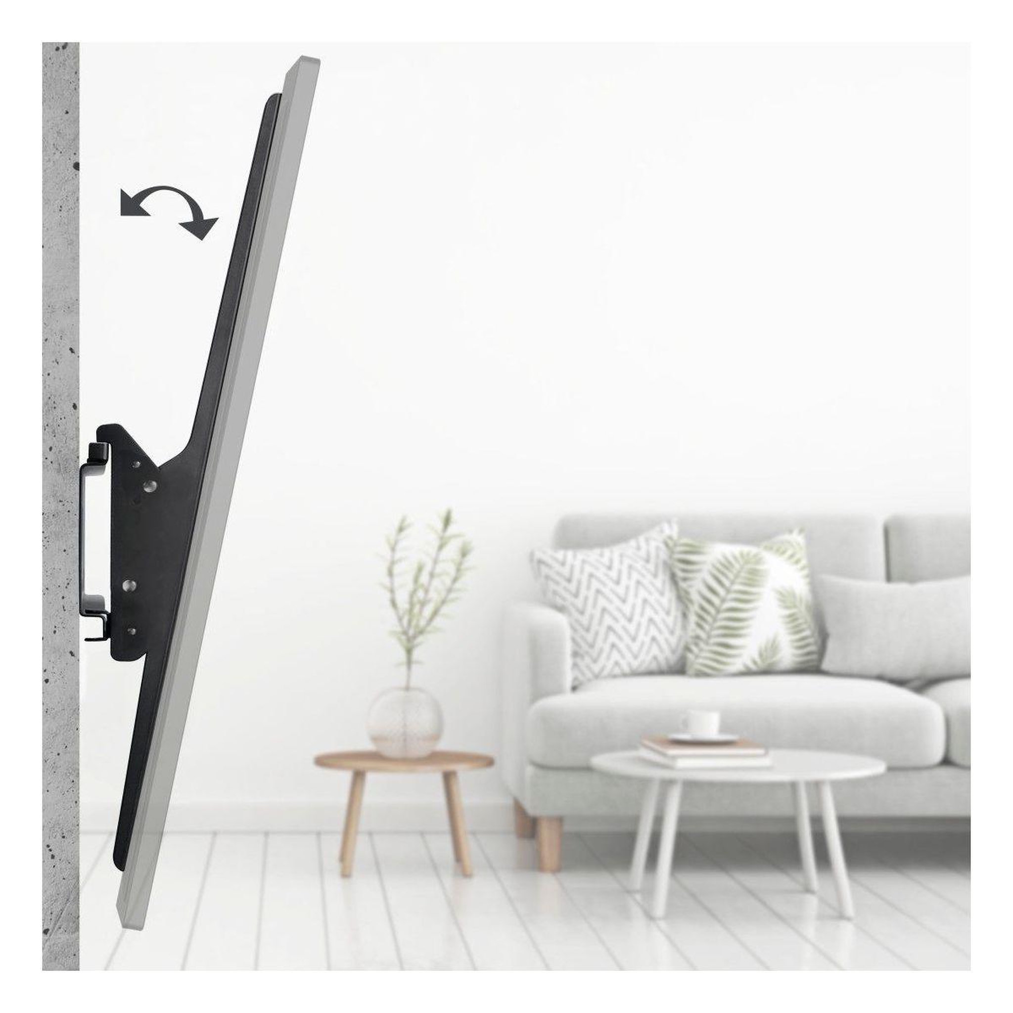 Voir la diapositive 3 : Hama Support mural tv tilt strong 120 pouces