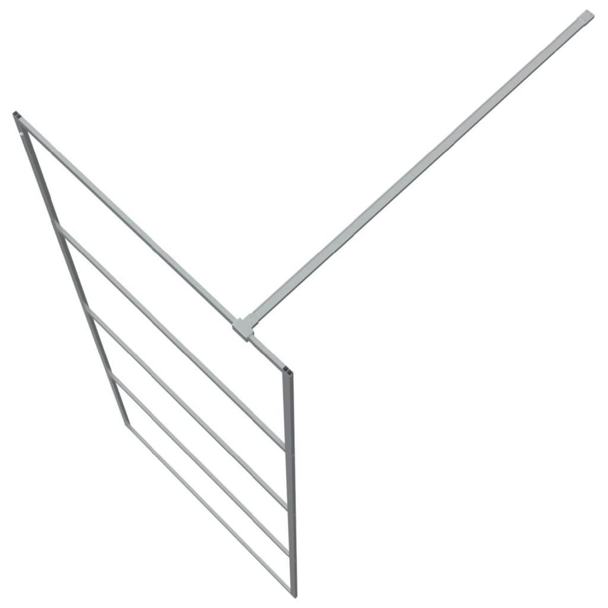VIDAXL Paroi de douche Argente 80x195 cm Verre ESG transparent