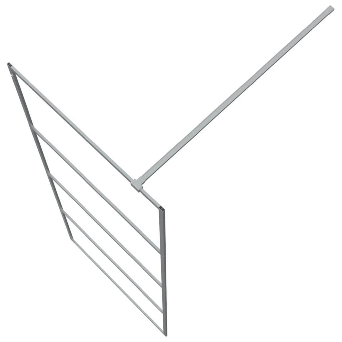 VIDAXL Paroi de douche Argente 80x195 cm Verre ESG transparent