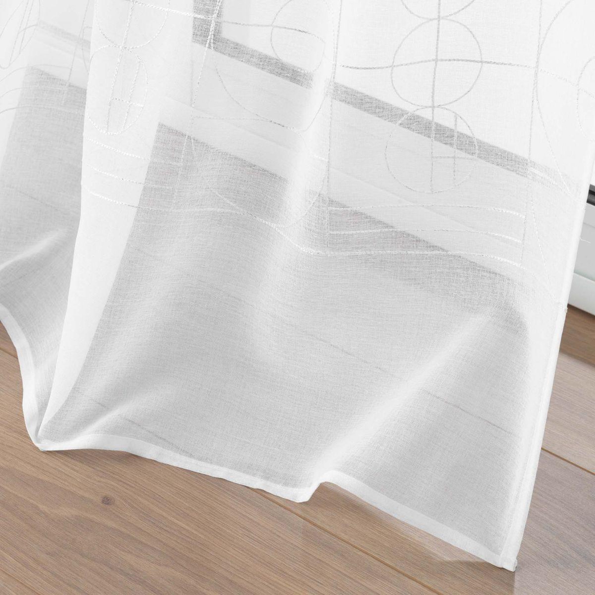Voir la diapositive 3 : Douceur d'Intérieur Rideau voilage à œillets  odessa  140x240cm blanc