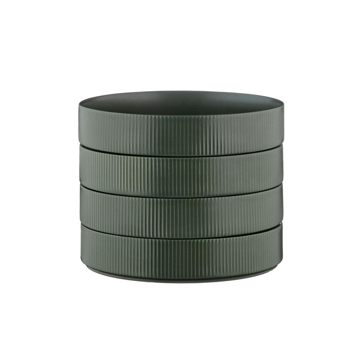 BJORN Assiette creuse SCANDI Ø21,5cm - 4 pièces - Olive