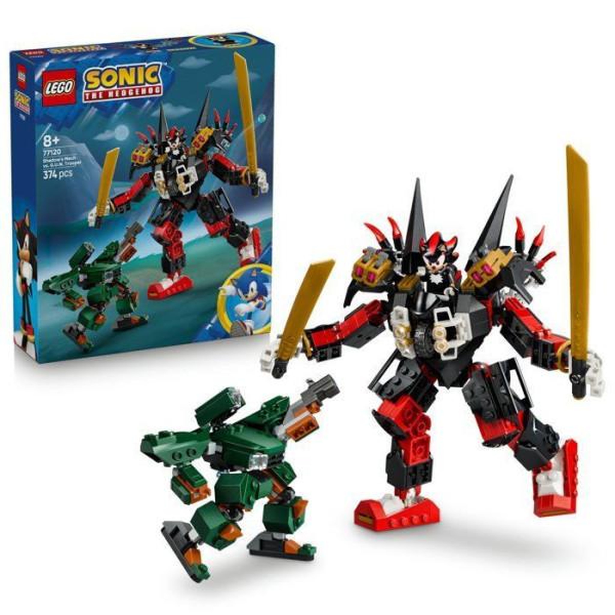 Voir la diapositive 5 : LEGO LEGO Sonic 77120 - Exclu Cdiscount - The Hedgehog™ Le Robot de Shadow Contre le G.U.N. Trooper - Jouet de Construction des 8 A