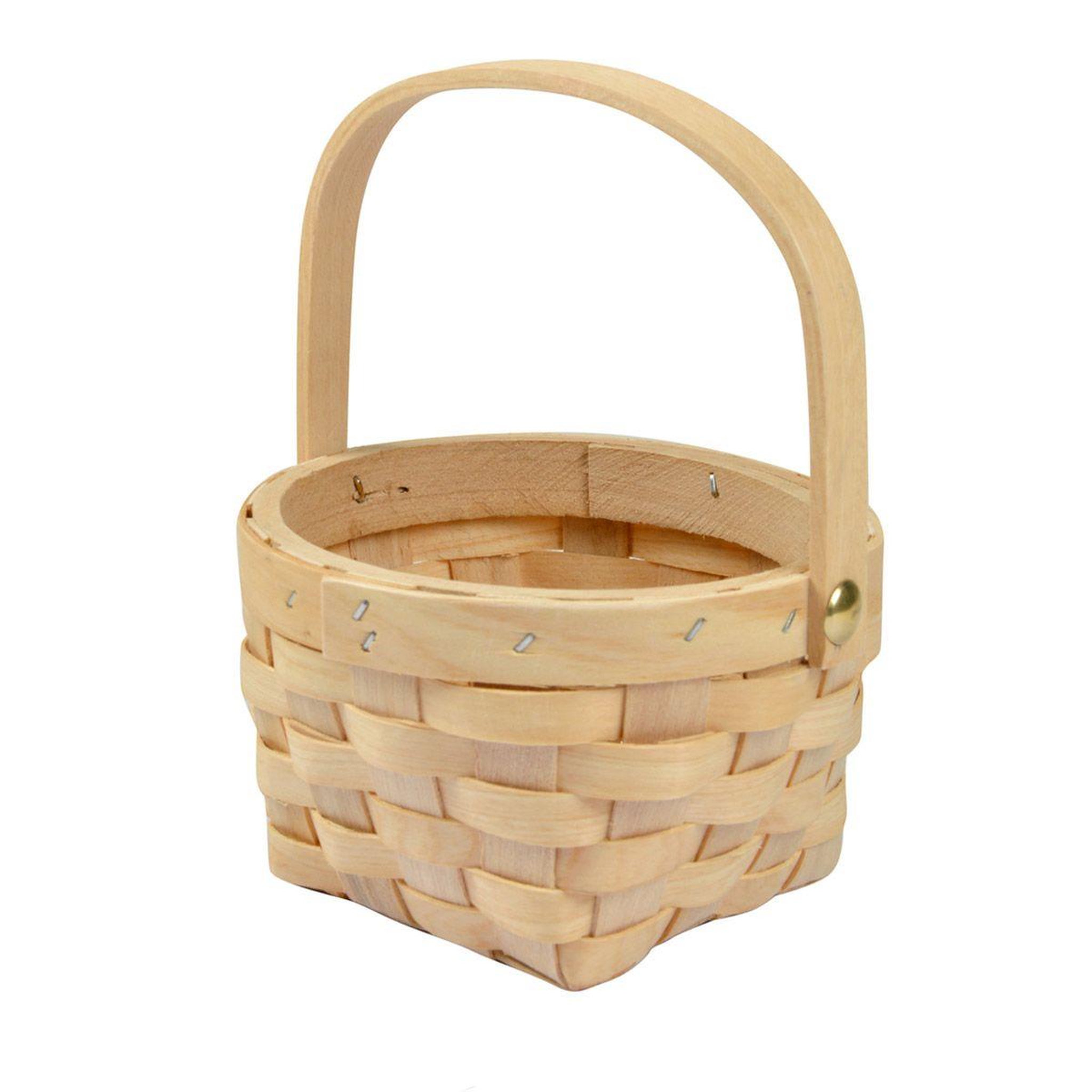 HOMEA Panier en Bois Tressé  Pâques  15cm Naturel