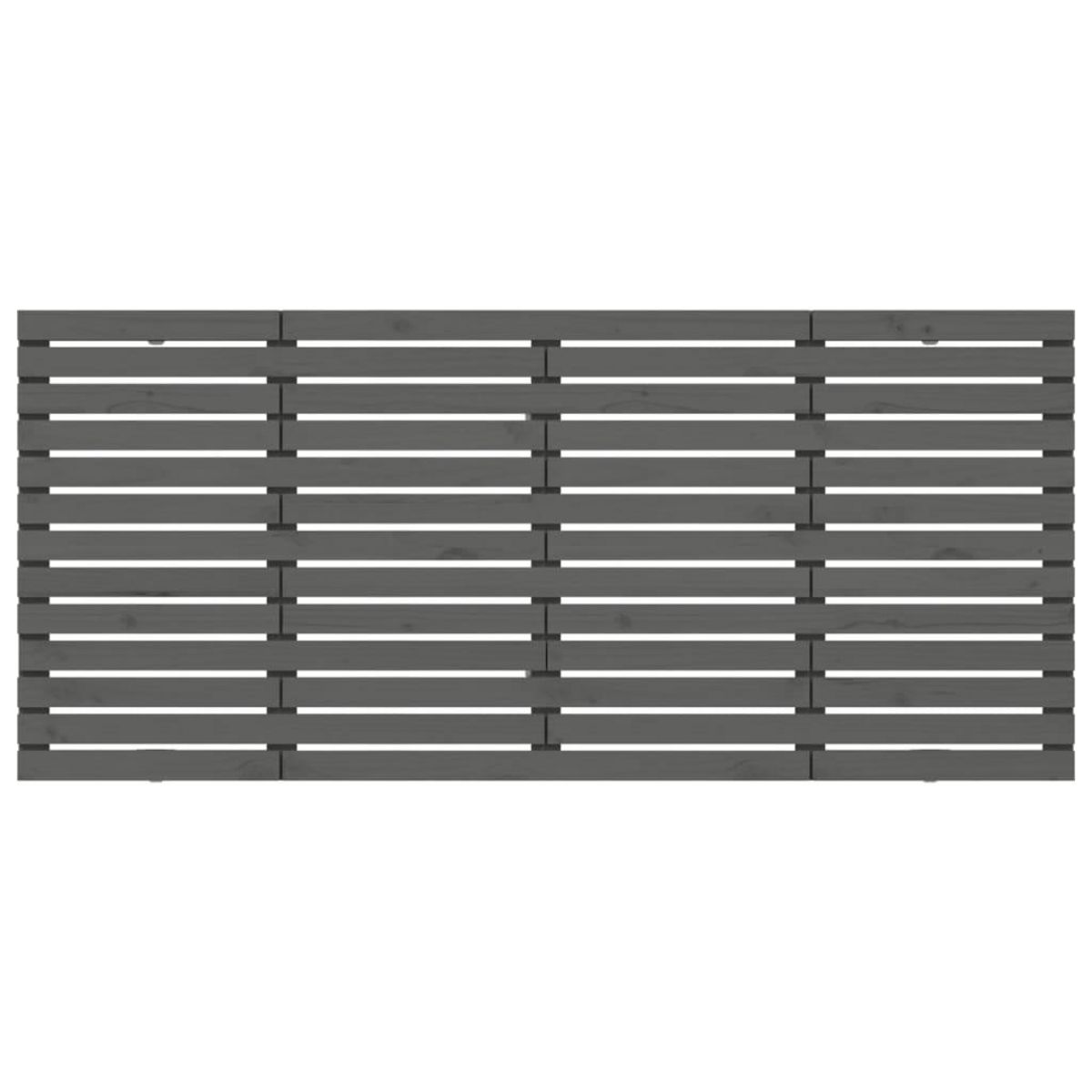 VIDAXL Tete de lit murale Gris 206x3x91,5 cm Bois massif de pin