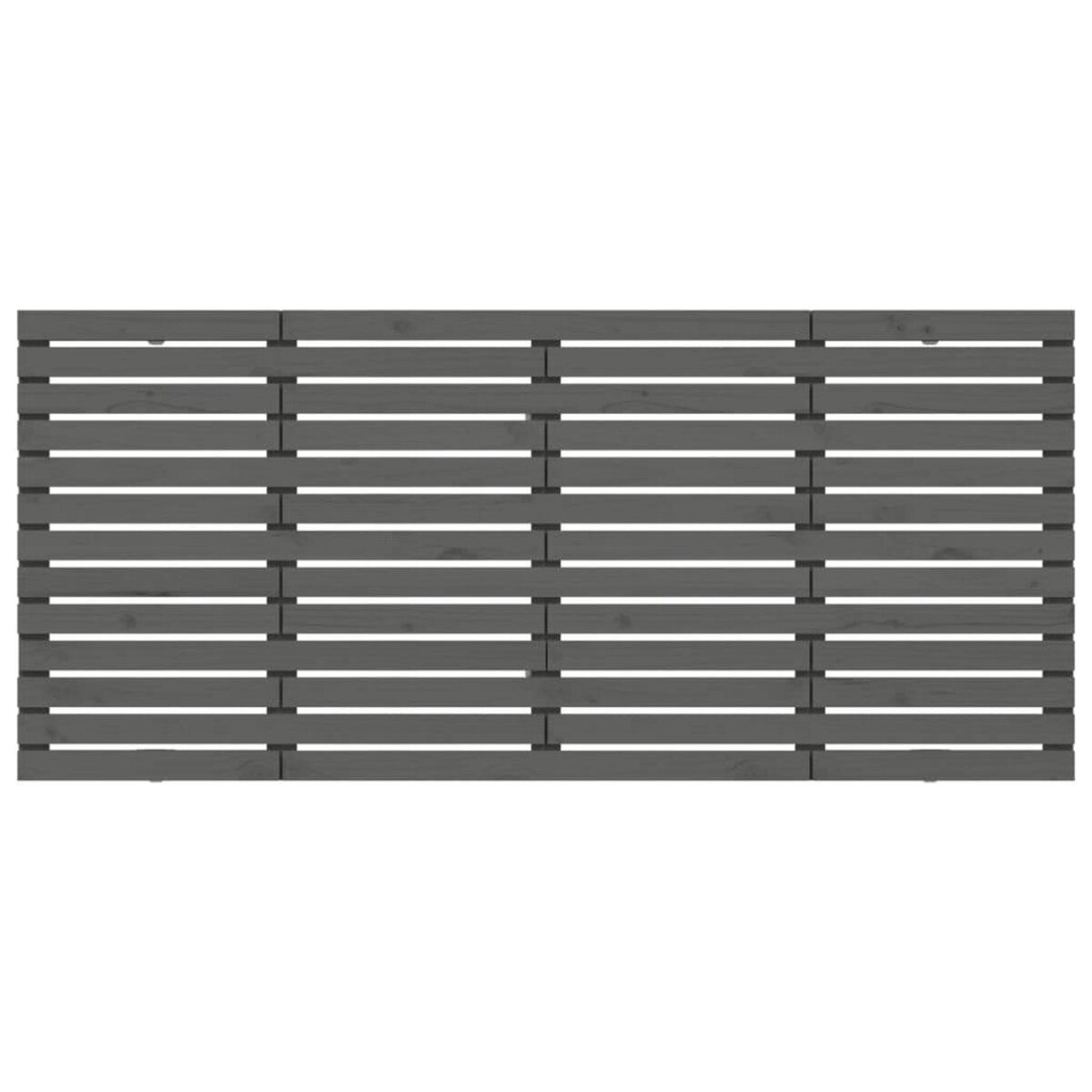 VIDAXL Tete de lit murale Gris 206x3x91,5 cm Bois massif de pin