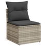 Voir la diapositive 3 : VIDAXL Salon de jardin 6 pcs avec coussins gris clair resine tressee