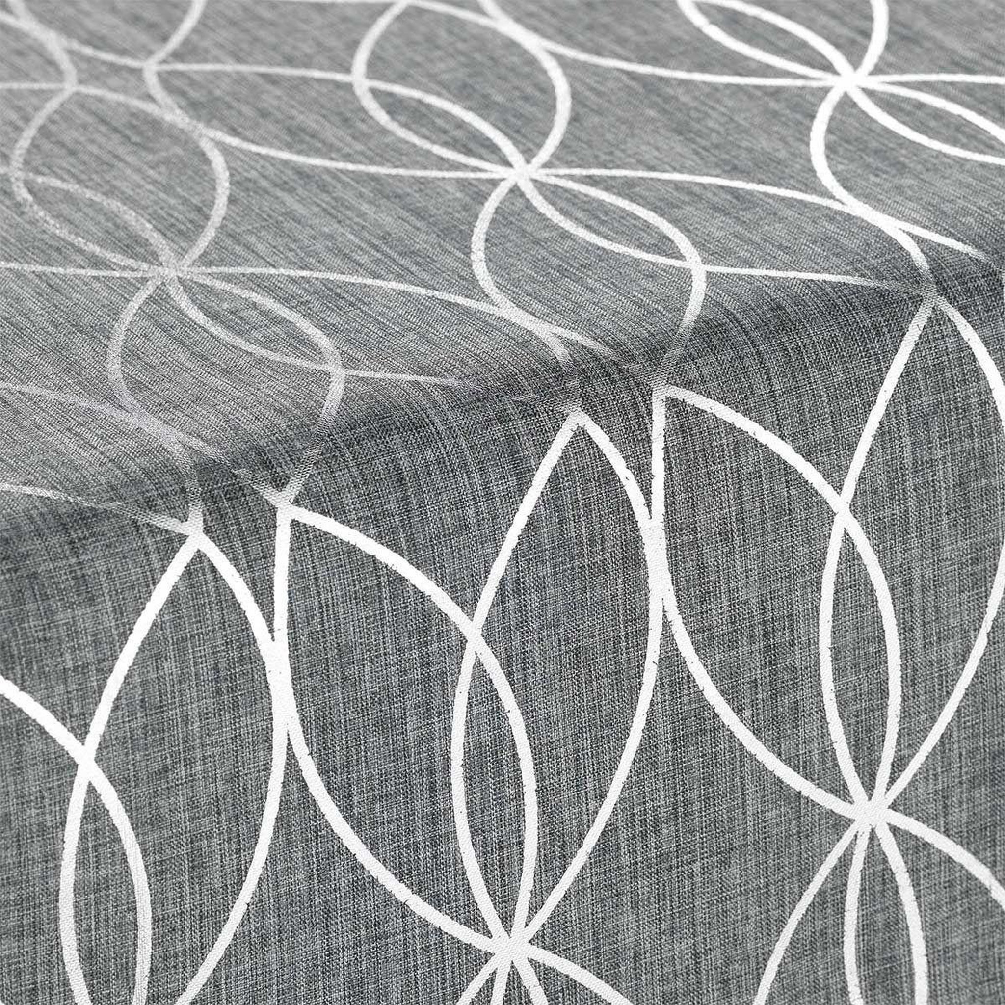 Voir la diapositive 2 : Douceur d'Intérieur Nappe & chemin de table  elipsa  140x250cm gris & argent