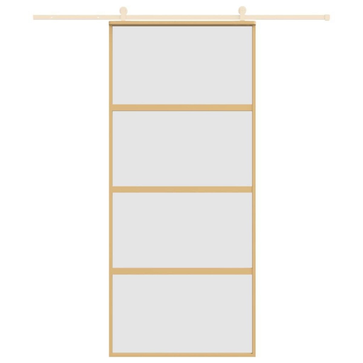 VIDAXL Porte coulissante dore 90x205 cm verre ESG depoli et aluminium