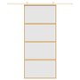 Voir la diapositive 3 : VIDAXL Porte coulissante dore 90x205 cm verre ESG depoli et aluminium