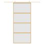 Voir la diapositive 3 : VIDAXL Porte coulissante dore 90x205 cm verre ESG depoli et aluminium